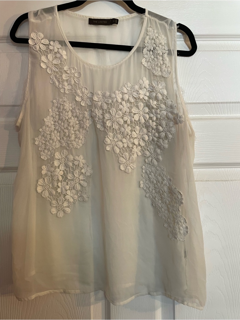 The Limited Cream Sheer Blouse